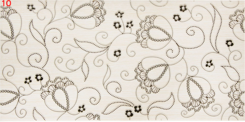 Плитка декор Декор настенный Наоми 19.8x39.8 см матовый цвет белый 10 шт 39.8 см x 19.8 см  #1