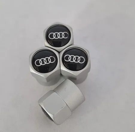 Колпачки (колпачок, вентиль) на ниппель для авто колес "Audi" (Ауди), 4 шт  #1