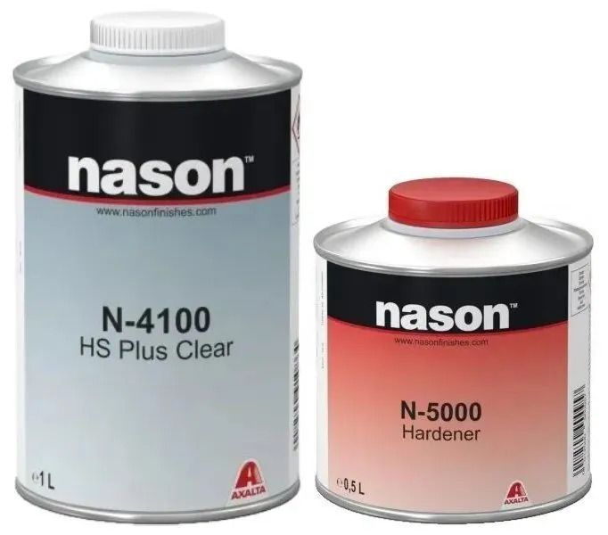 Лак Nason 4100 HS Plus Clear 1L+0,5L (комплект) #1