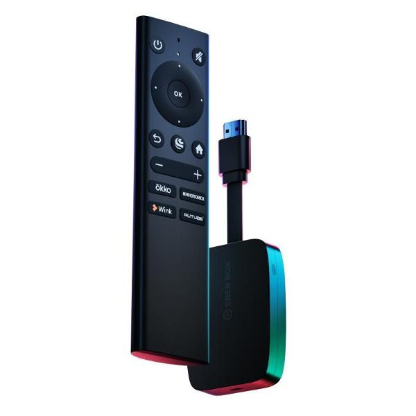 Sber Медиаплеер Box (SBDV-00004) с голосовым ассистентом Салют/16 ГБ, Wi-Fi, Bluetooth, черный  #1