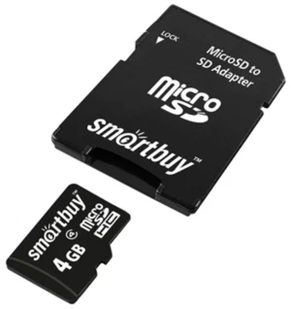 Карта памяти (SB8GBSDCL4-01) MicroSDHC 8GB Сlass4 + адаптер #1