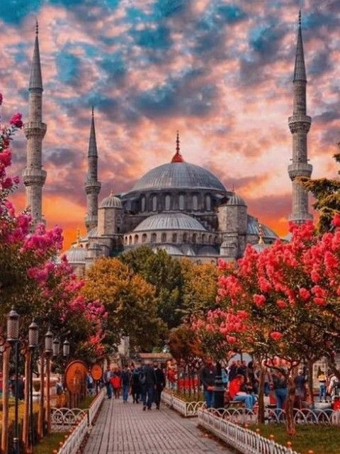 Картина раскраска по номерам на подрамнике на холсте 40*50 см "Вечерний Стамбул"  #1