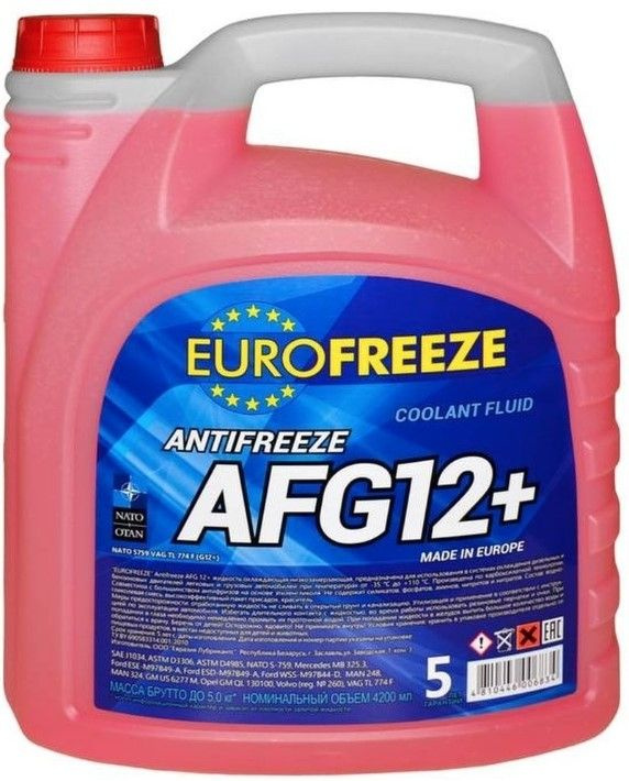 Антифриз Eurofreeze AFG 12+ -35C / 52237 (4.8кг, красный) (52237) #1