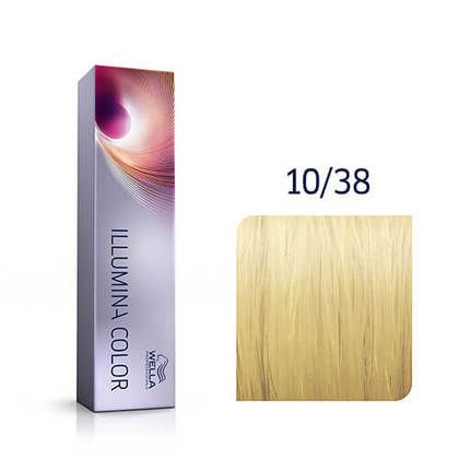 Wella Illumina Color 10/38 Яркий блонд золотисто-жемчужный #1