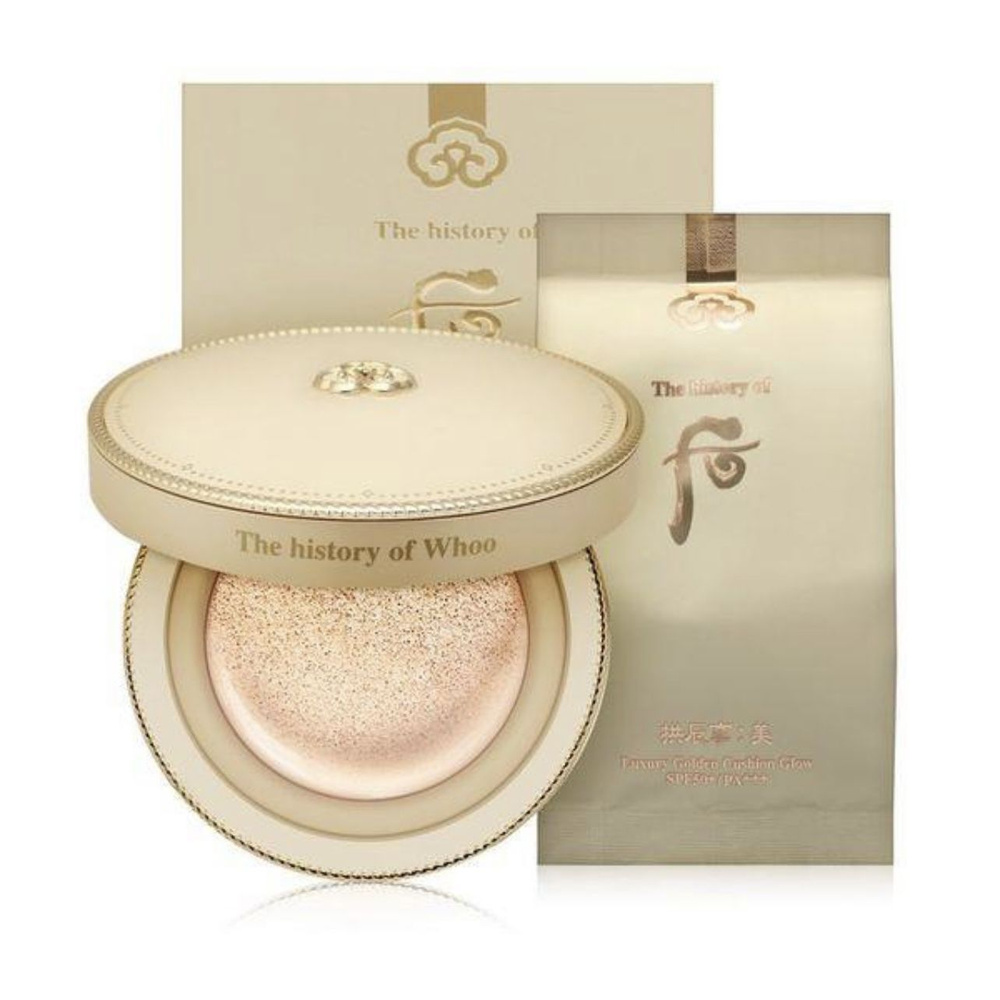 The history of Whoo Luxury Golden Cushion Glow / Премиальный Кушон 13г. С рефилом 13г. ТОН 23 в подарочной #1