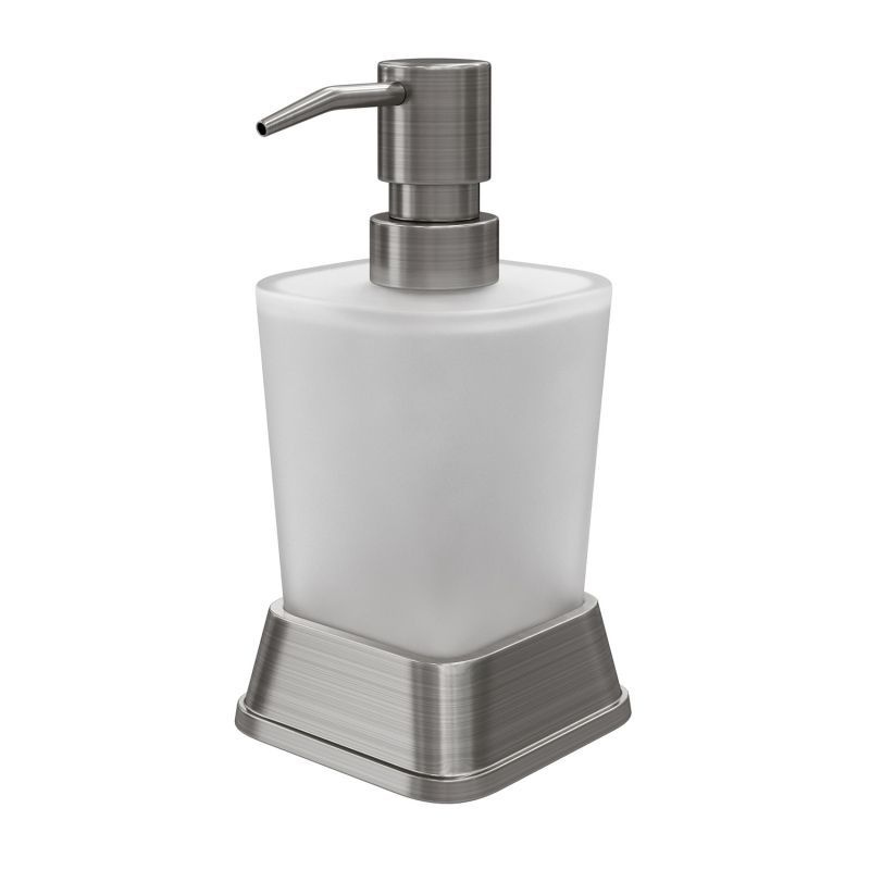 Дозатор для жидкого мыла WasserKraft Amper K-5499N белый, никель, стекло  #1