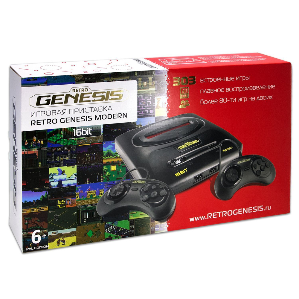 Игровая приставка SEGA Retro Genesis Modern + 303 игры + 2 джойстика (модель: DN-05b, Серия: DN-00)  #1