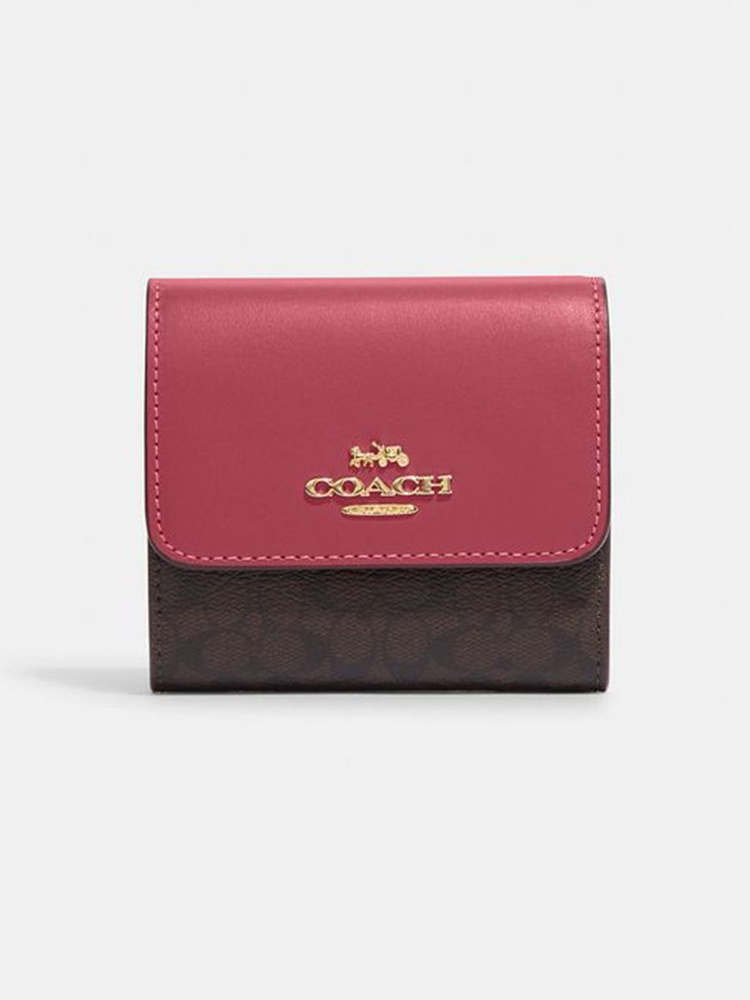 COACH Кошелек Small Trifold Wallet In Colorblock Signature Canvas #1