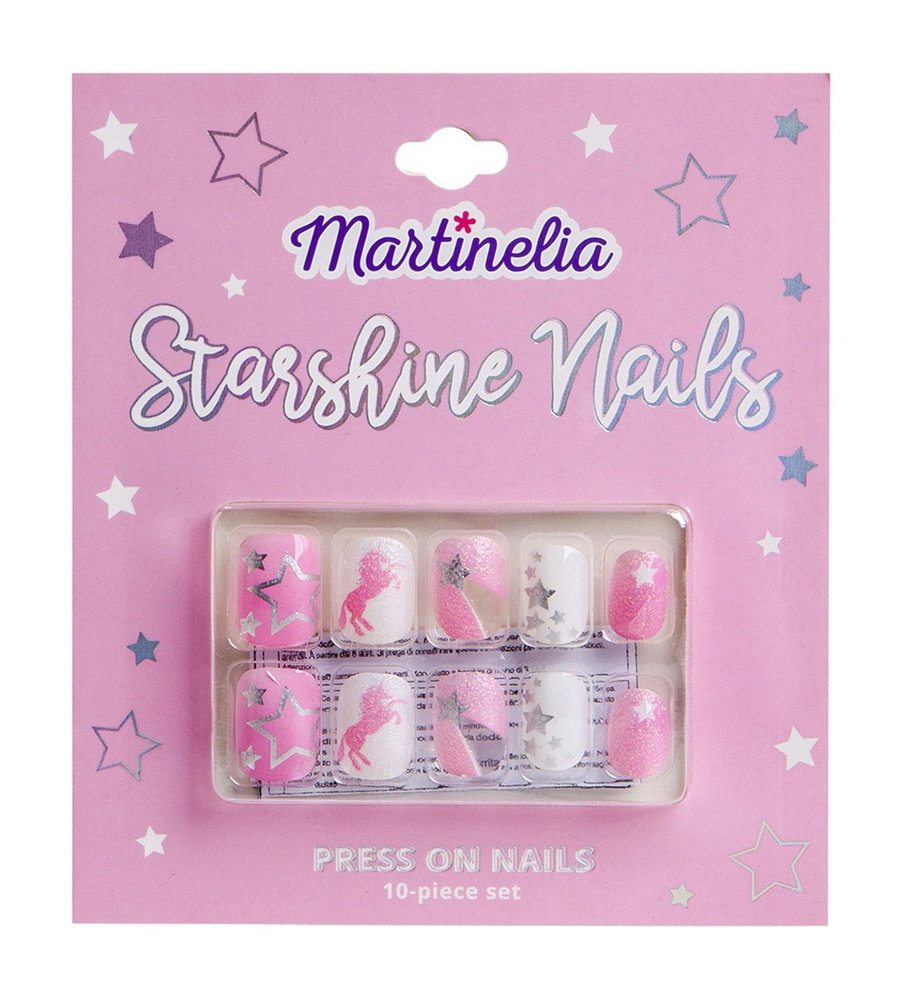 Детский набор накладных ногтей / Martinelia Unicorn Starshine Nails #1