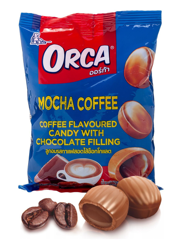 Конфета карамельная Boonprasert "Orca" Mocha Coffee со вкусом кофе и шоколадной начинкой, 140 гр  #1