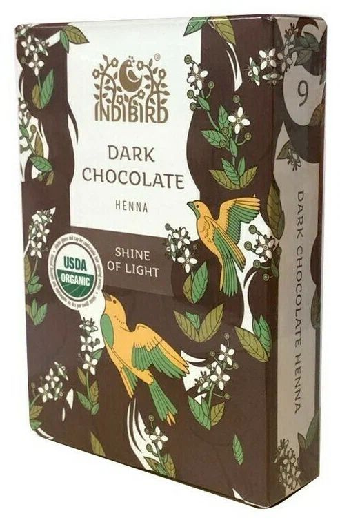 Натуральная хна для волос DARK CHOCOLATE Henna, ТЕМНЫЙ ШОКОЛАД, Индибёрд (Indibird), 100г  #1