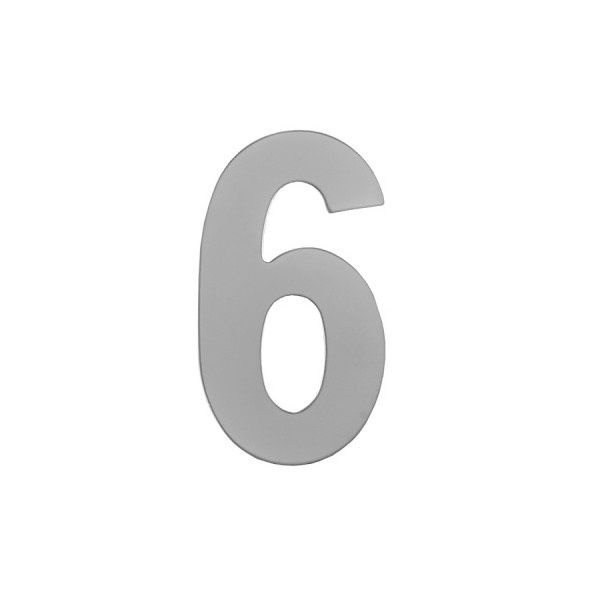 Номер дверной MARLOK "6", металл, CP, хром #1