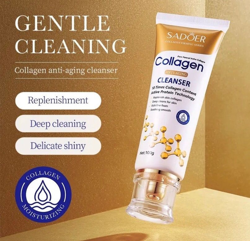 Пенка для умывания с коллагеном Sadoer Collagen Anti-Aging Cleanser 100 г  #1