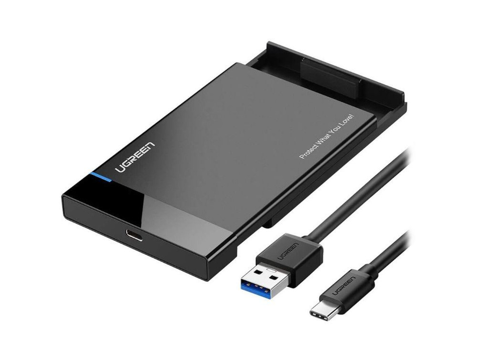 Внешний корпус Ugreen для HDD/SSD 2.5", USB 3.0, кабель USB C в комплекте (50743)  #1