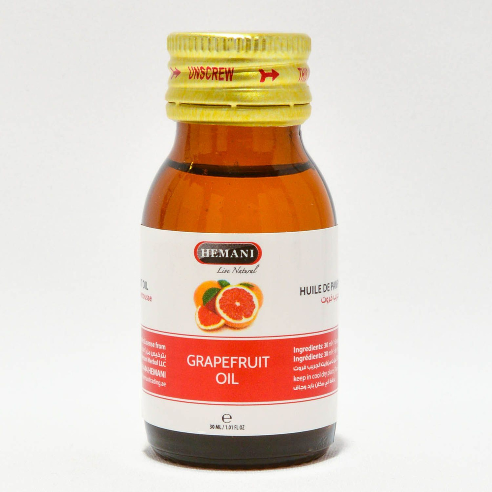 Hemani Grapefruit Oil,100% натуральное масло Грейпфрута бактерицидное, массажное от целлюлита, для лица #1