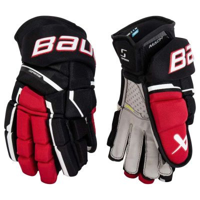 Перчатки BAUER SUPREME MACH SR (BLK/RED 14") #1