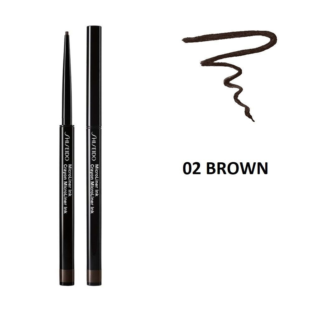 SHISEIDO Тонкая подводка-карандаш для глаз MicroLiner Ink, 02 BROWN, 0.08 г  #1