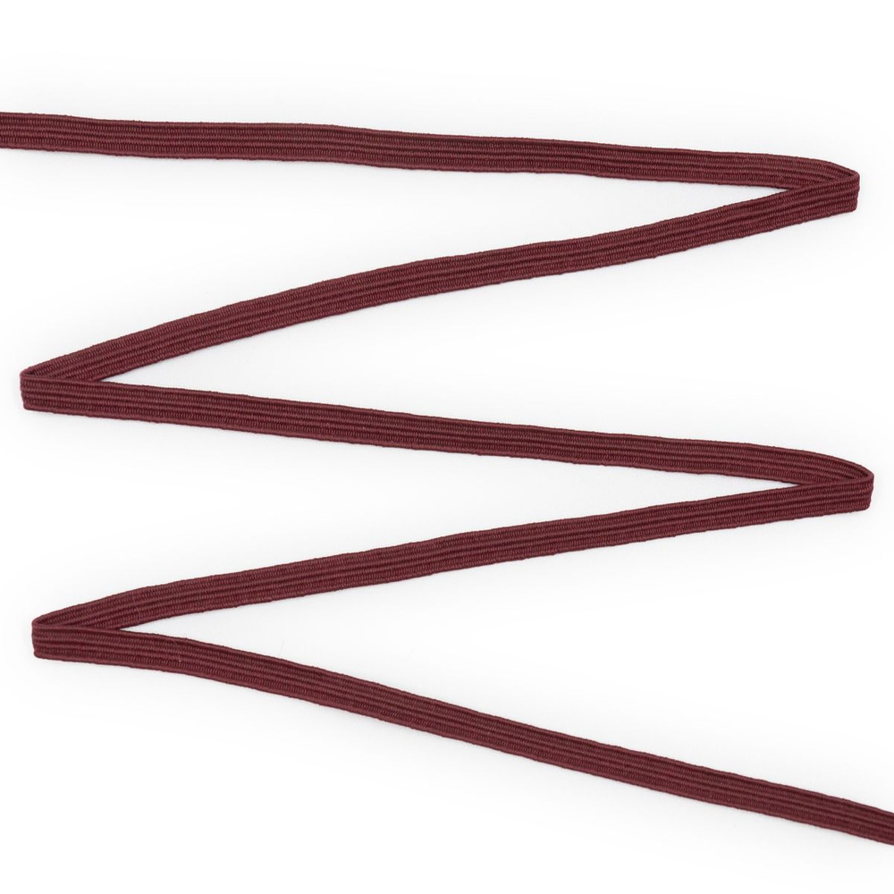 Резинка бельевая для шитья, 1,8 г/м, эластичность 95%, 4 мм*10 м, бордовая, Красная лента  #1