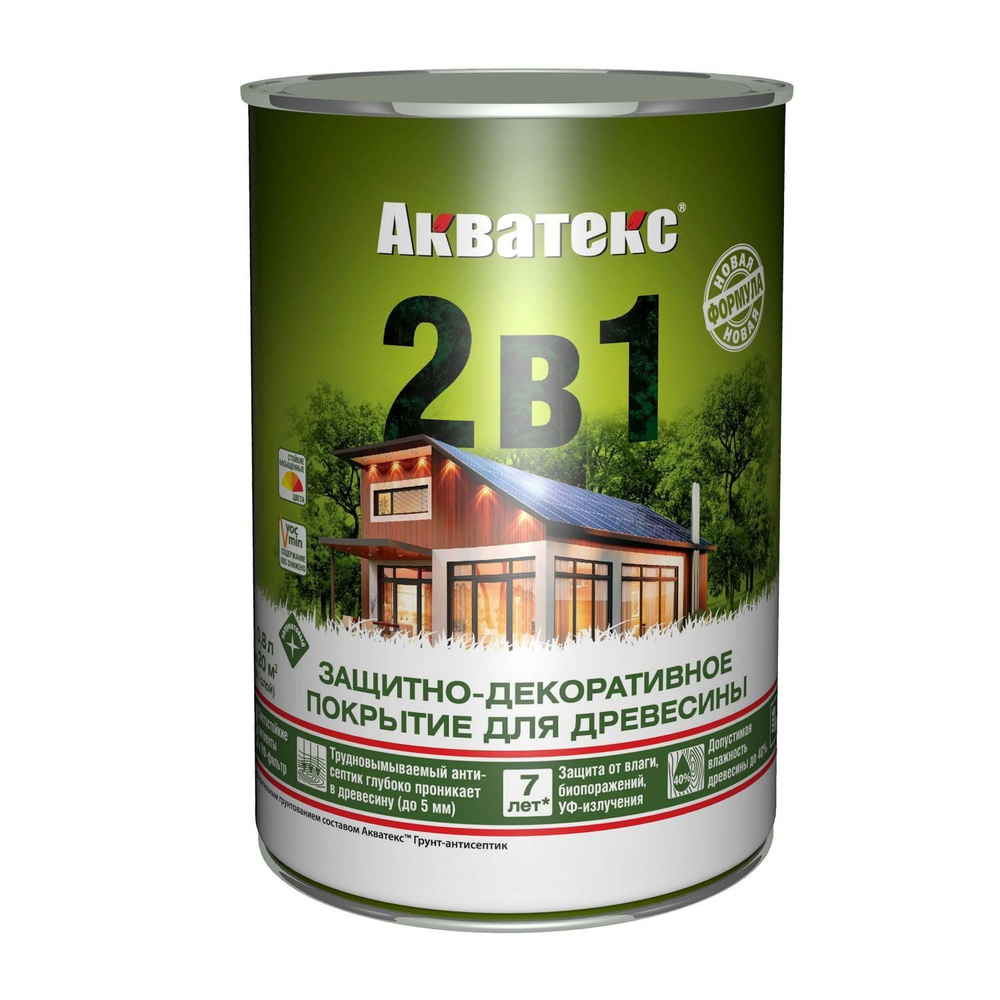 Текстурное покрытие Акватекс 2в1 для дерева палисандр, 0.8л (грунт-антисептик; декоративное покрытие, #1