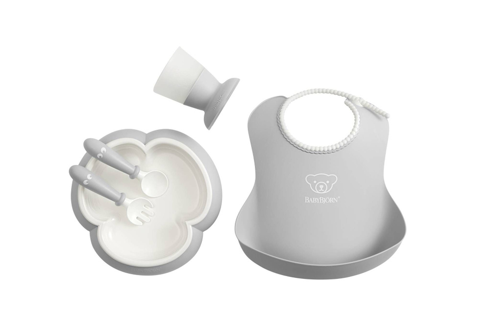 посуда BabyBjorn Baby Dinner Set Powder 5пр Grey #1