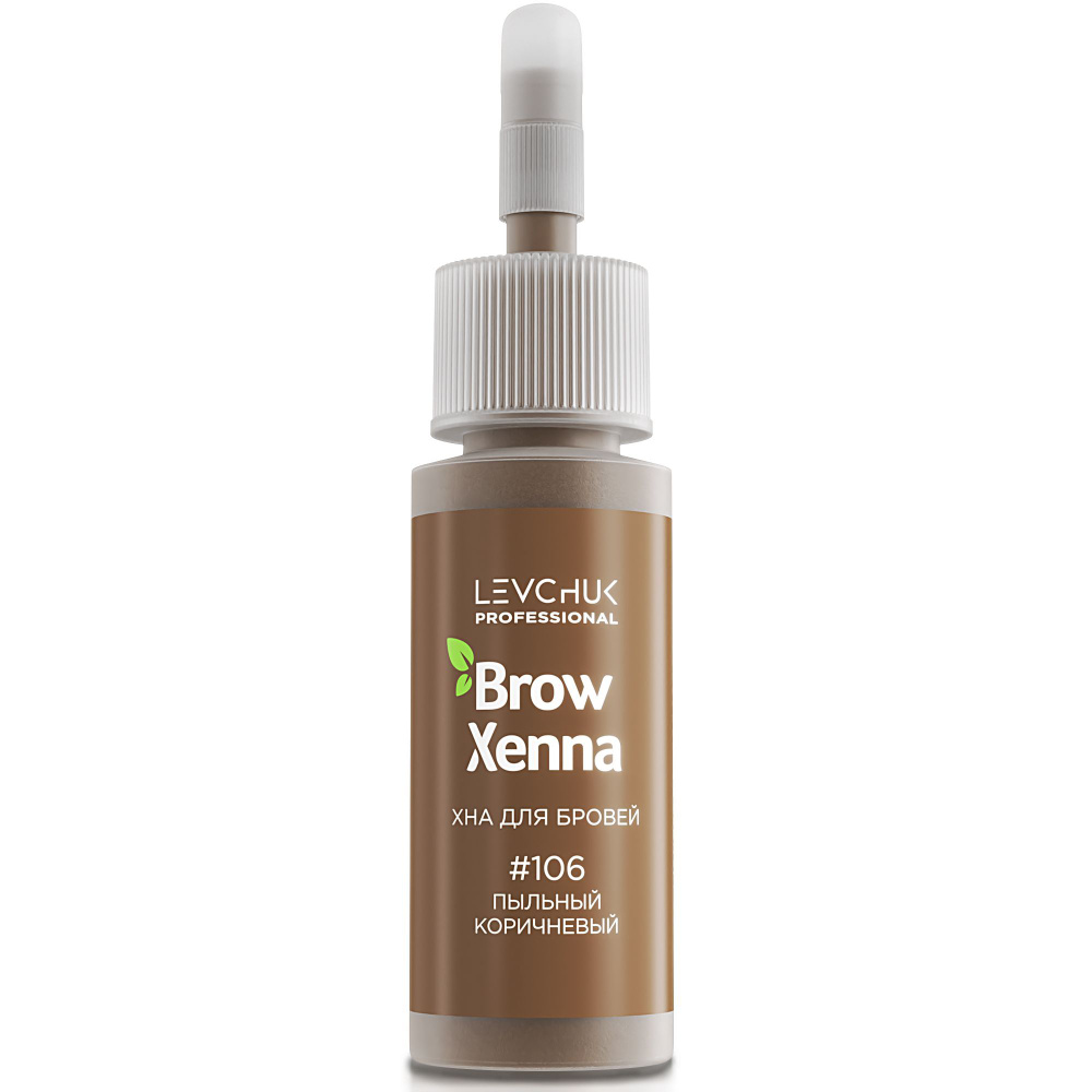 BrowXenna Хна для бровей #106 Шатен, пыльный коричневый, флакон 10 мл (Brow Henna / БроуХенна)  #1