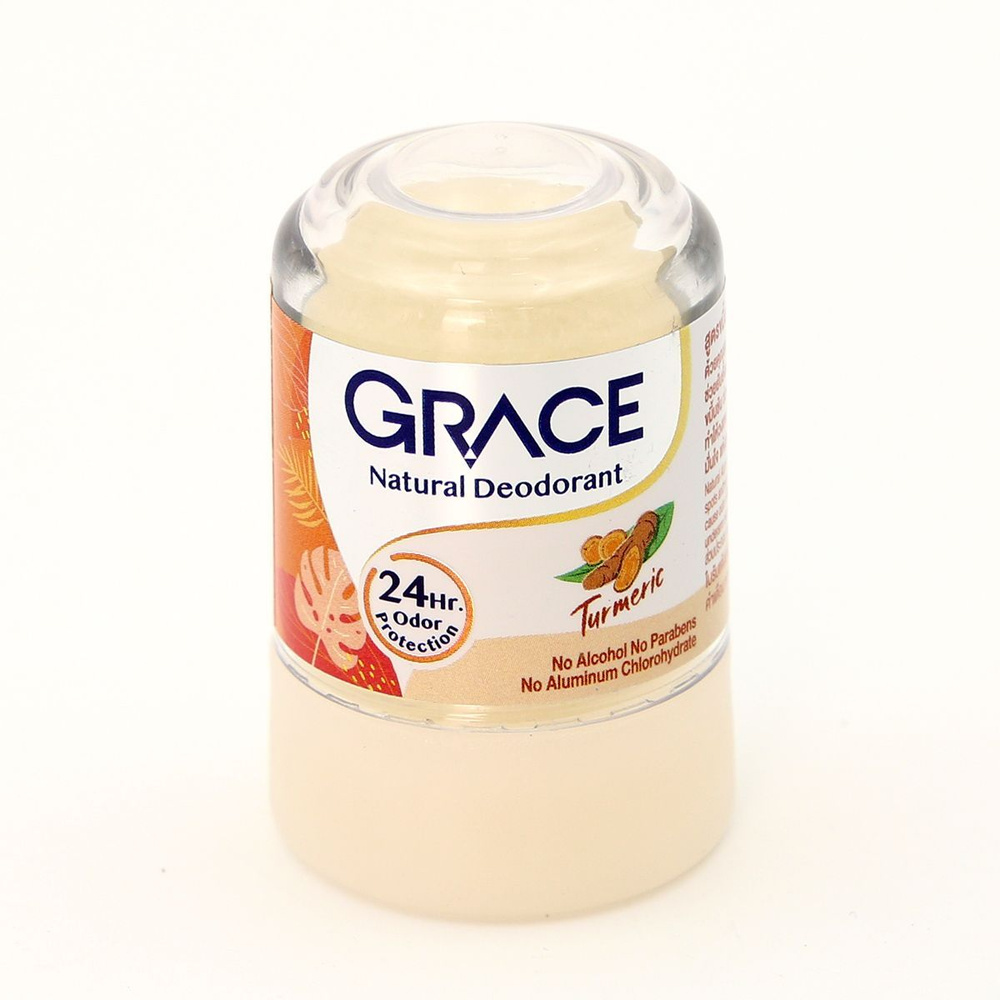 Grace, Тайский минеральный дезодорант кристаллический, против пота и запаха, Куркума, 50 гр.  #1