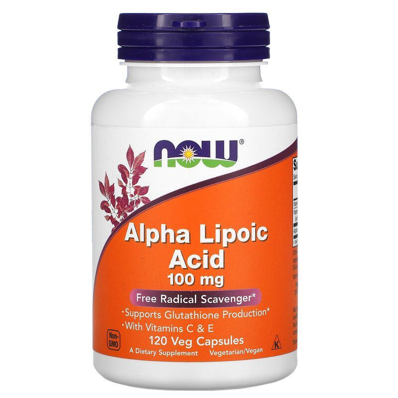 Альфа-липоевая кислота NOW Alpha Lipoic Acid ALA 100 мг 120 вег. капсул  #1