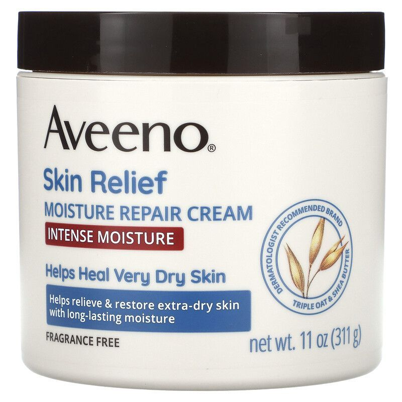 Aveeno, увлажняющий крем для кожи, без отдушки, 311 г #1