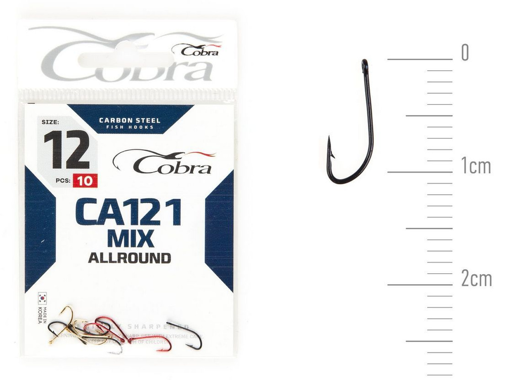 Крючки Cobra ALLROUND сер. CA121MIX разм. 012 20шт. #1