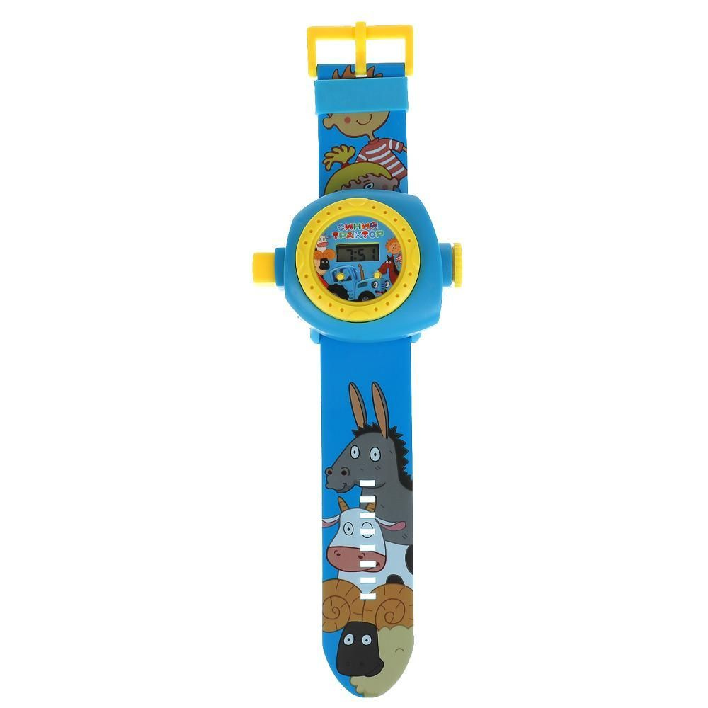 Игрушка для детей, Развивающие часы с проектором Синий ТРАКТОР 24 кадра  #1
