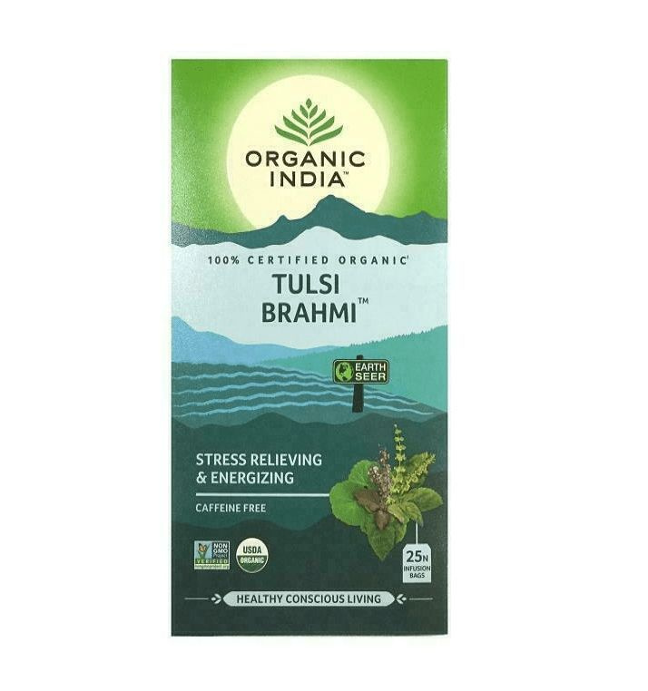 Травяной чай Тулси и Брахми "Органик Индия", Tulsi Brahmi "Organic India" - 25 пакетиков  #1