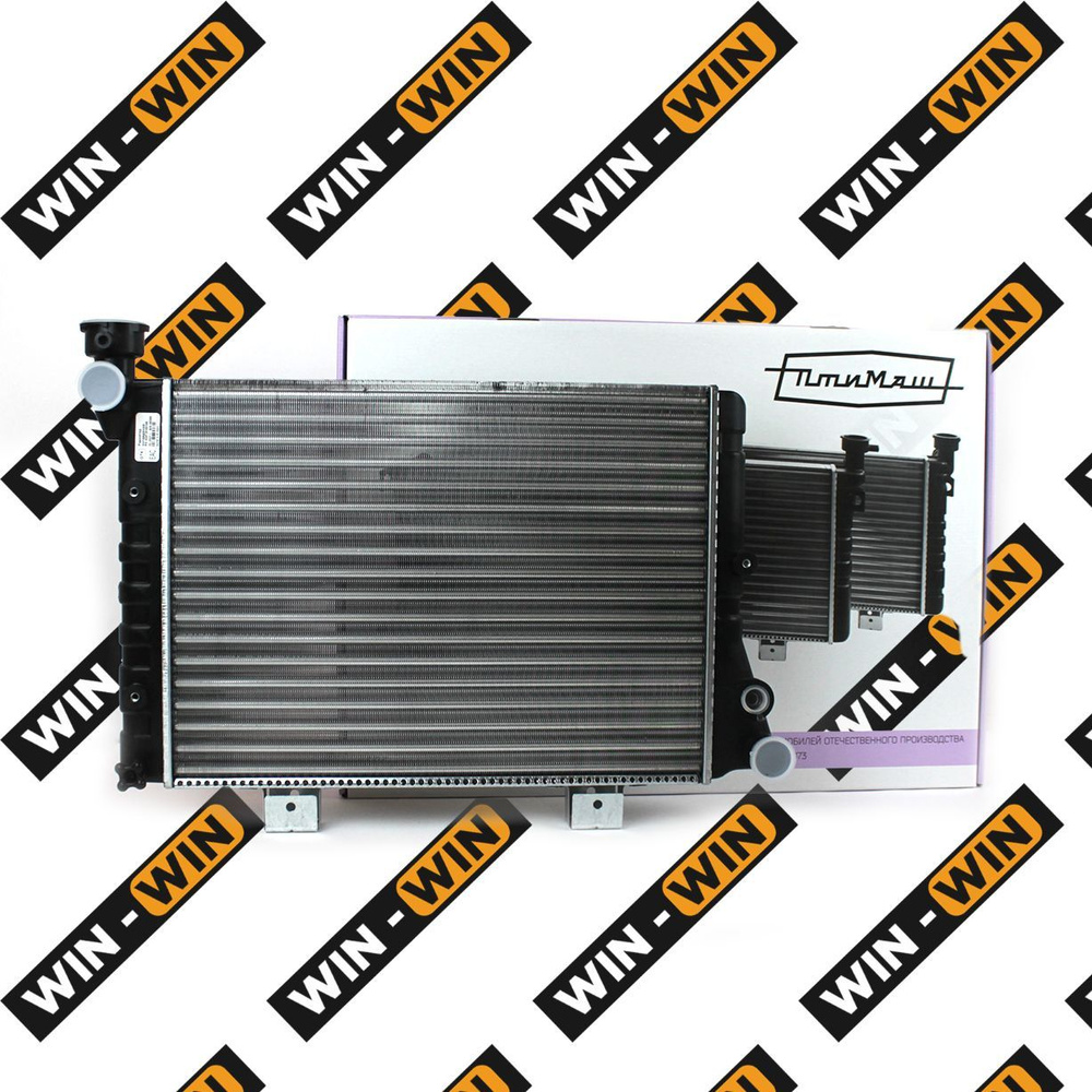 Радиатор охлаждения ВАЗ 2104, 2105, 2107 (инжектор) алюминиевый ПТИМАШ арт. 21073-1301012-73  #1