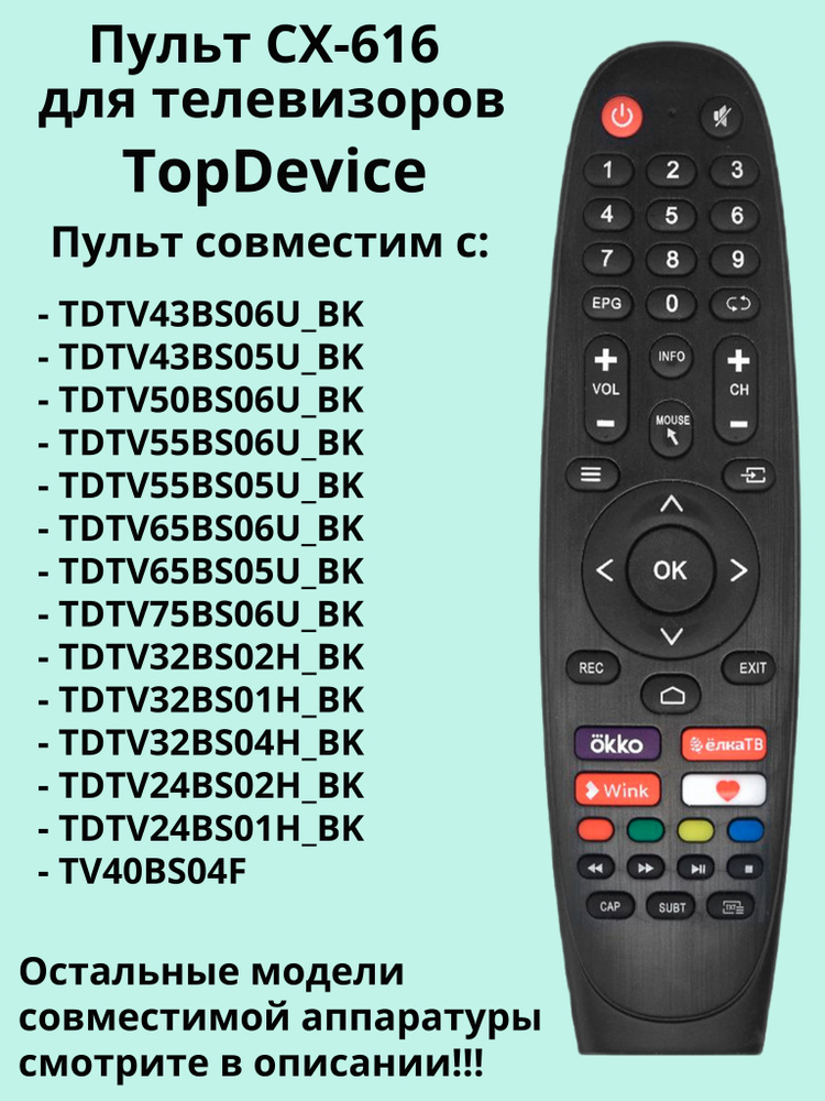 Пульт CX-616 (TD100) для телевизора TopDevice #1