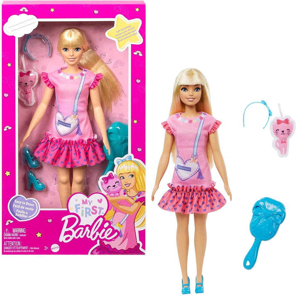 Кукла Барби, кукла для девочки Barbie, игрушка Mattel Barbie блондинка с котенком HLL19  #1
