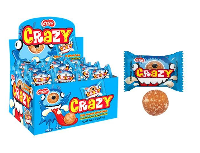 CRAZY GUM кислая жвачка кола, блок 100 шт. (3,5г х 100) #1