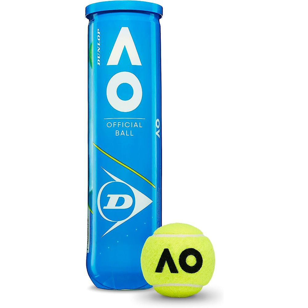 Мячи теннисные DUNLOP Australian Open 601355, упаковка 4 шт. #1