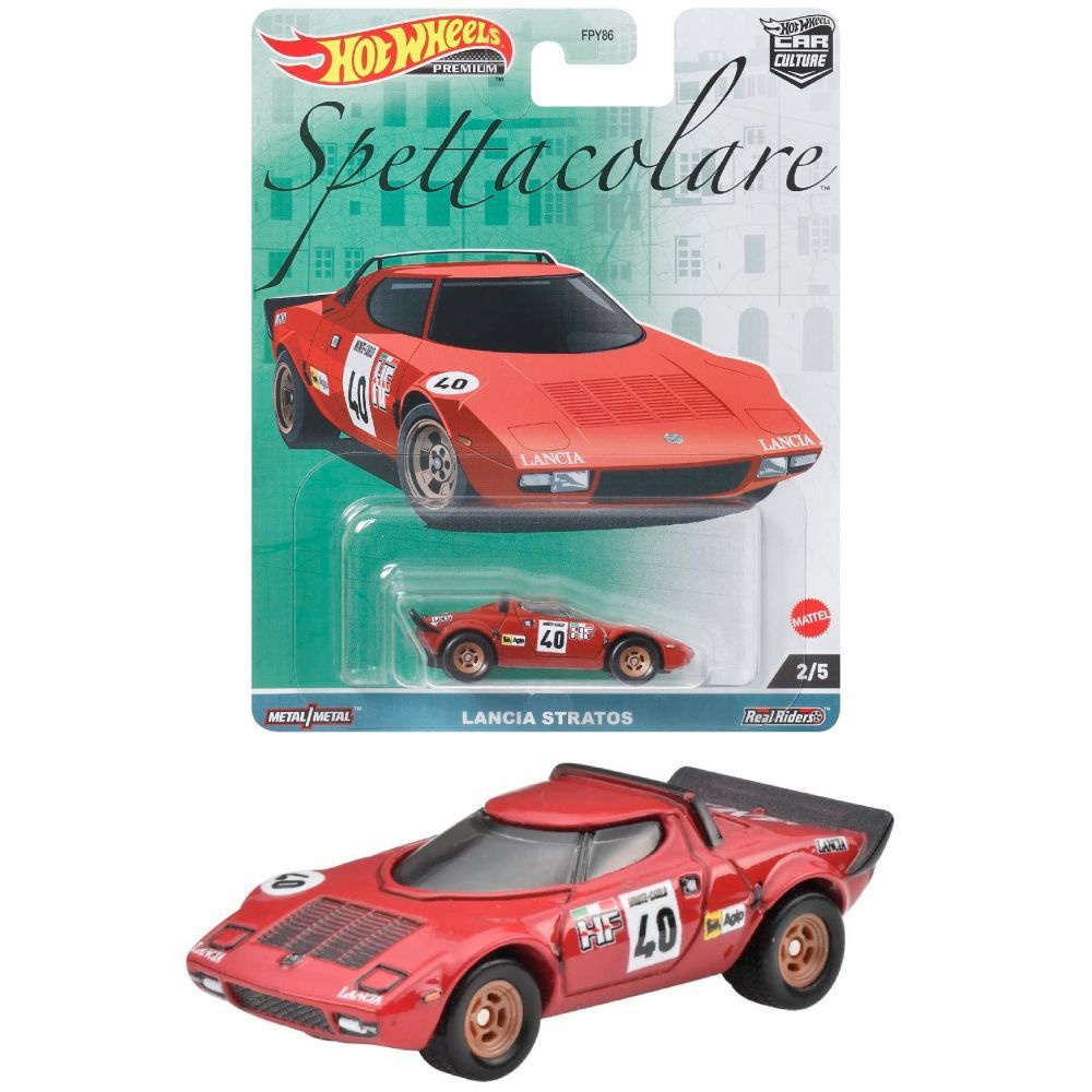 Машинка коллекционная Mattel Hot Wheels Premium Car Culture:FPY86 Lancia Stratos #1