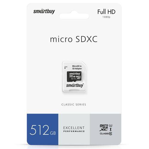 Карта памяти Smartbuy microSDXC 512 ГБ SB512GBSDCL10-01 #1