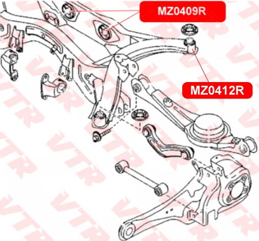 Vtr Сайлентблок, арт. MZ0409R, 1 шт. #1
