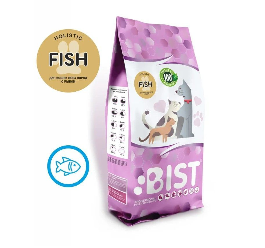 BIST CAT FISH Holistic 8кг д/кош. с РЫБОЙ, 8 кг #1