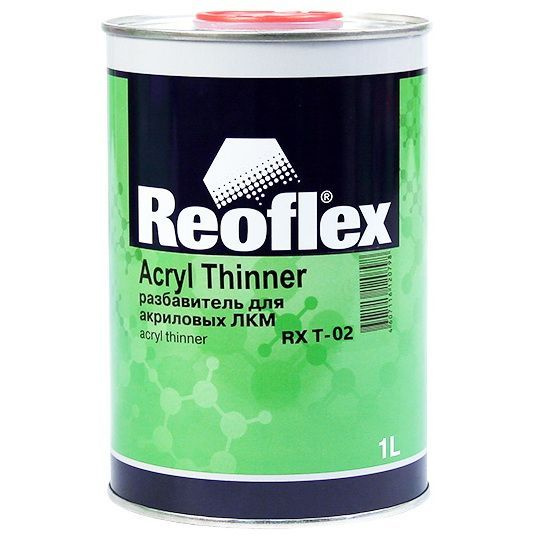 Разбавитель REOFLEX Acryl Thinner Slow для акриловых ЛКМ медленный, банка 1 л., RX T-02  #1