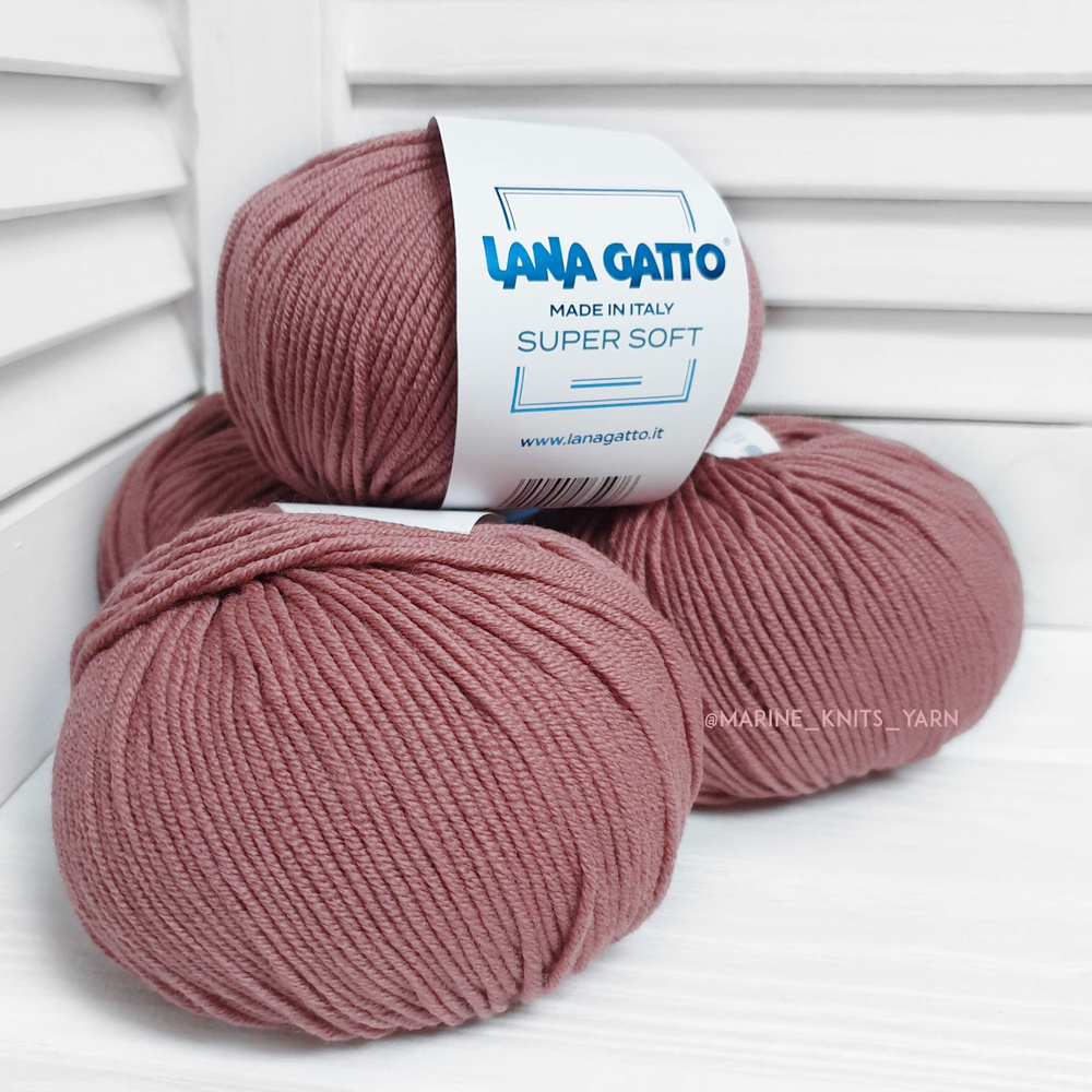 Пряжа Lana Gatto - Super Soft (14445 - ягодный сорбет), 125м/50г, 3 шт. (Лана Гатто - Супер Софт/Supersoft) #1