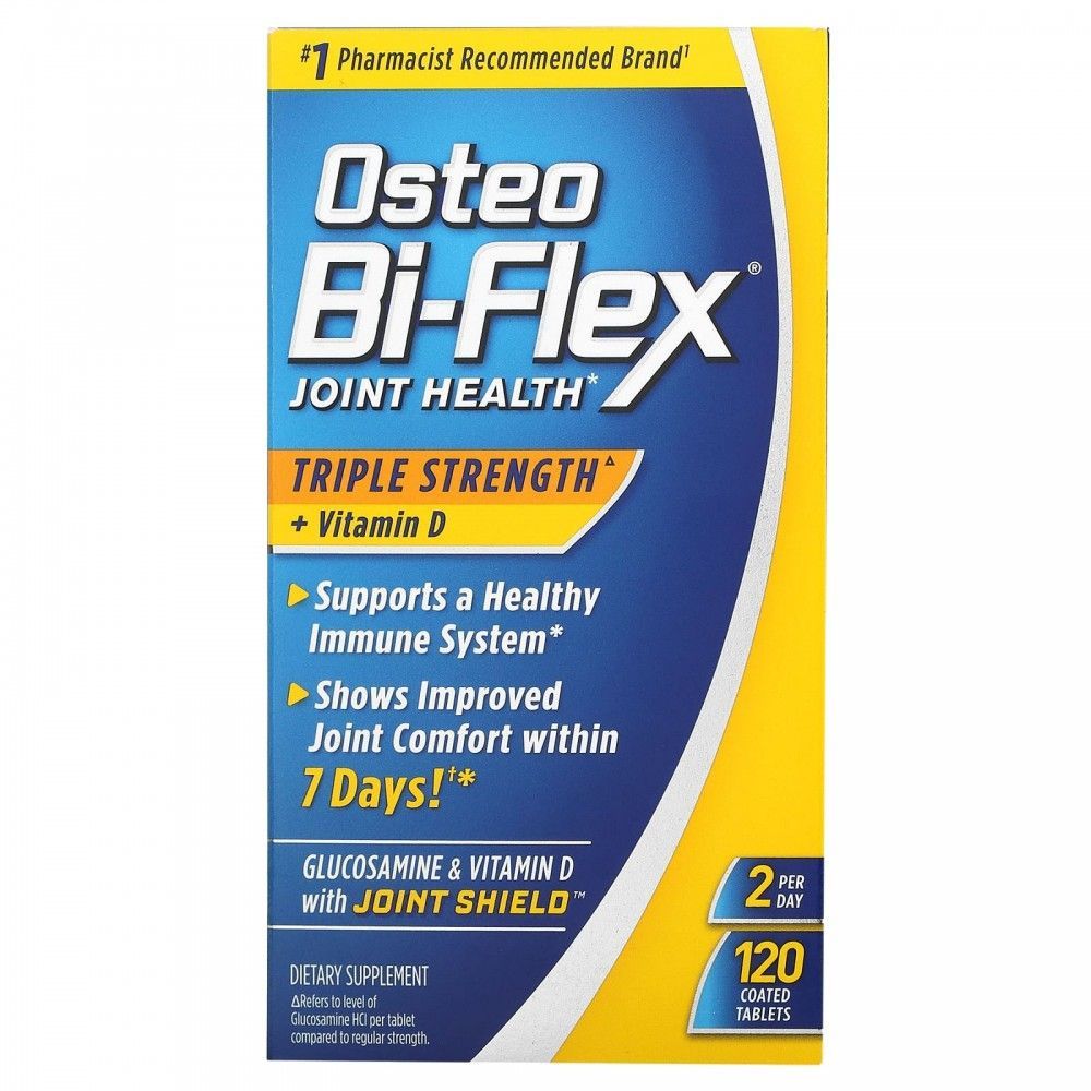 Osteo Bi-Flex, Здоровье суставов, тройная сила + витамин D, 120 таблеток в оболочке  #1