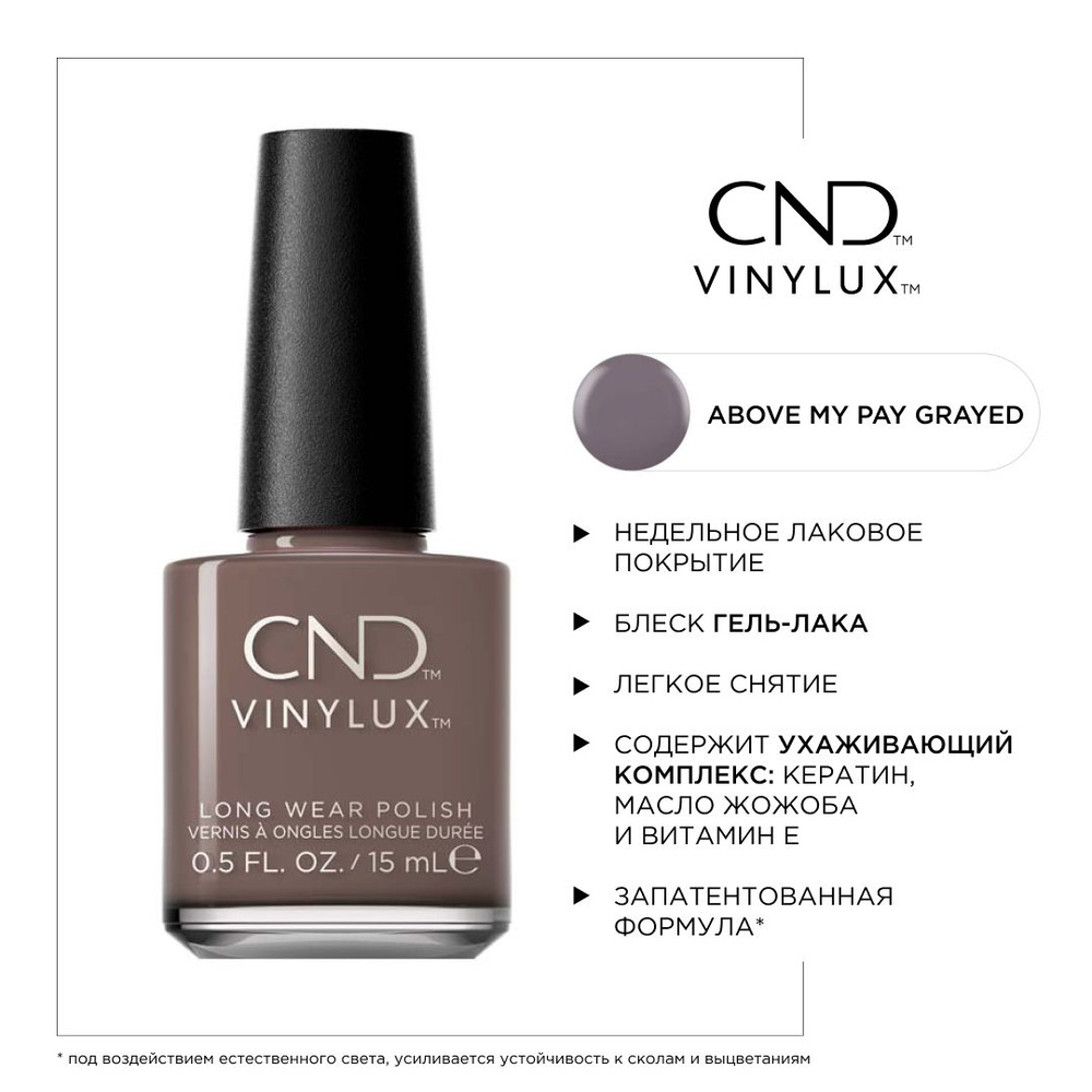 Недельное покрытие CND Vinylux Above My Pay Grayed #1