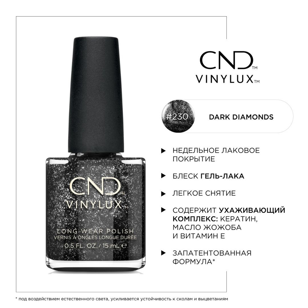 Недельное покрытие CND Vinylux #230 Dark Diamonds #1