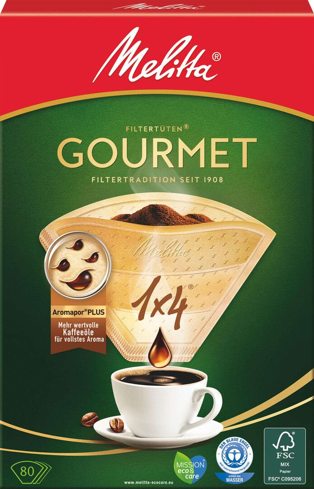 Фильтры для кофе Melitta Intense 1 х 4, 80шт #1