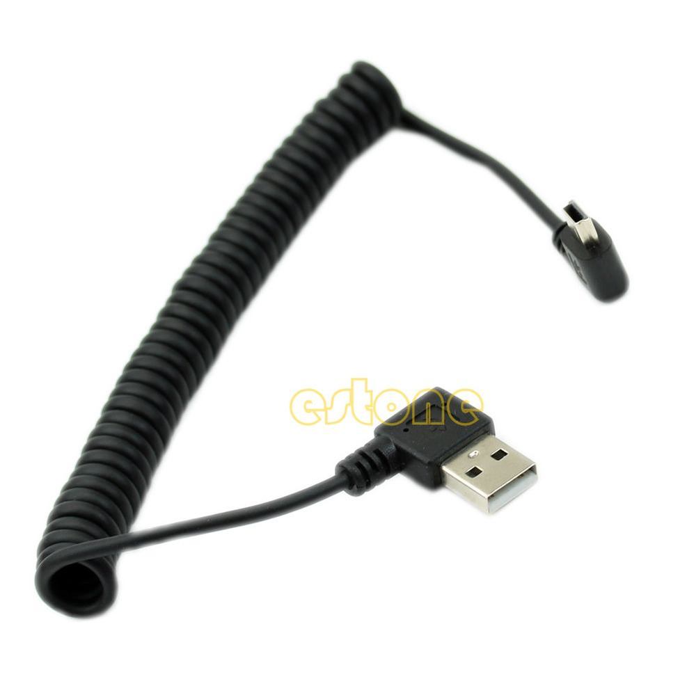 (1x) Кабель USB Male to mini 5p (Elbow) Spring Cable #1