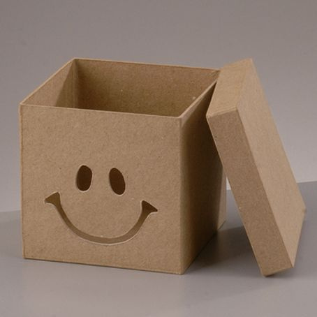 Заготовка EFCO Коробка "Смайлик", картон, натуральный цвет  #1