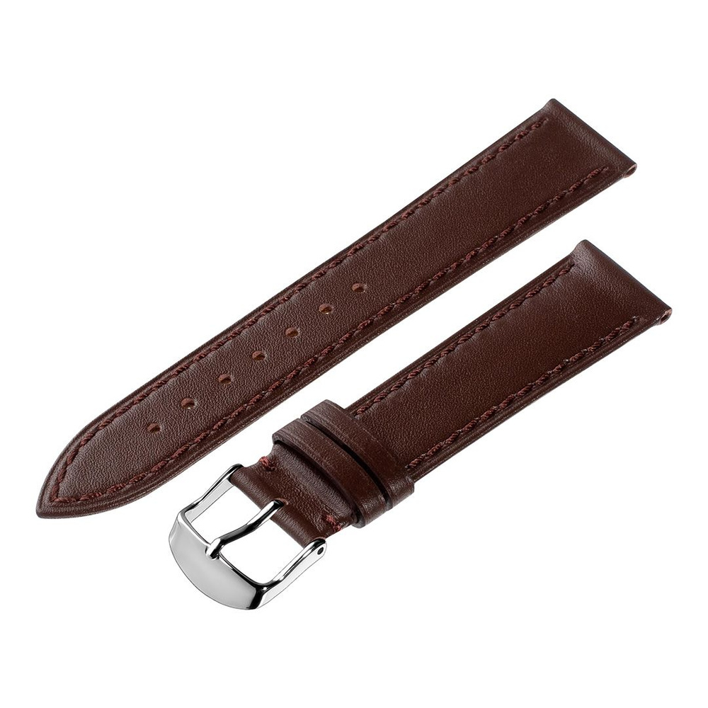 Ремешок для часов кожаный Hightone, ширина 22 мм, коричневый #1