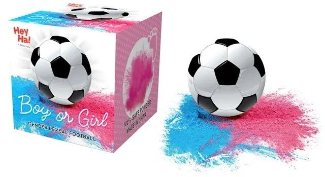 Набор для Гендер Пати, Футбольный мяч, с краской Холи (2 цвета), 15 см, 1 шт.  #1